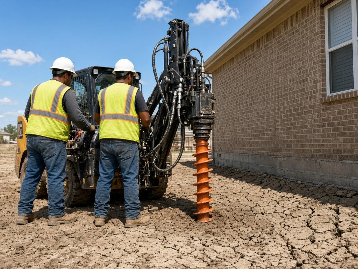 Helical Pier Installation
